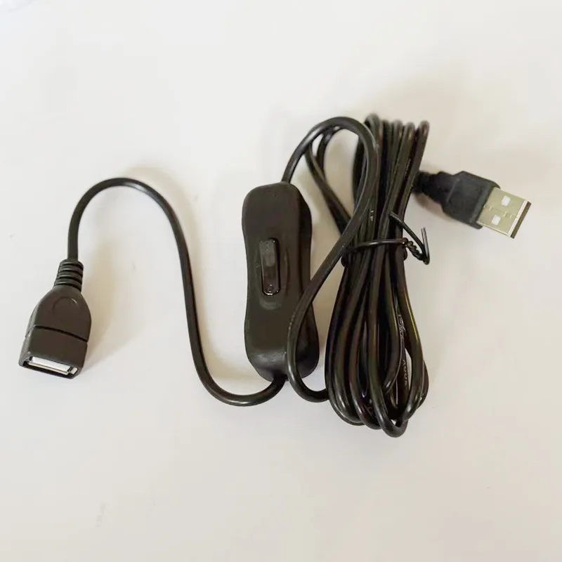 USB Extension Cable with On/Off Switch – 2M Male to Female Extender