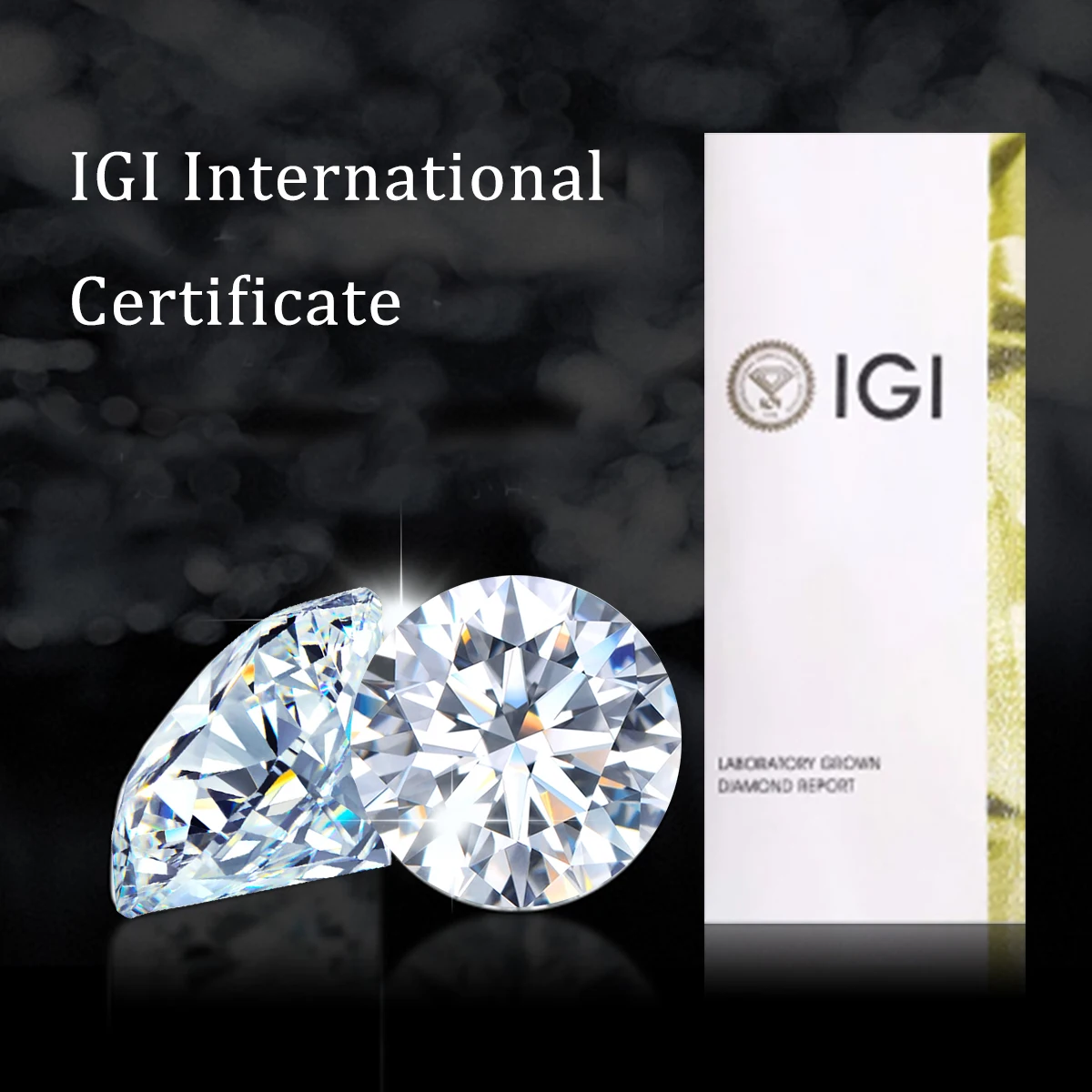 HPHT 100% Real 1ct CVD Diamond Gemstones igi Loose Diamonds With IGI Certificate Round Brilliant Cut 3Ex Gems Wholesale