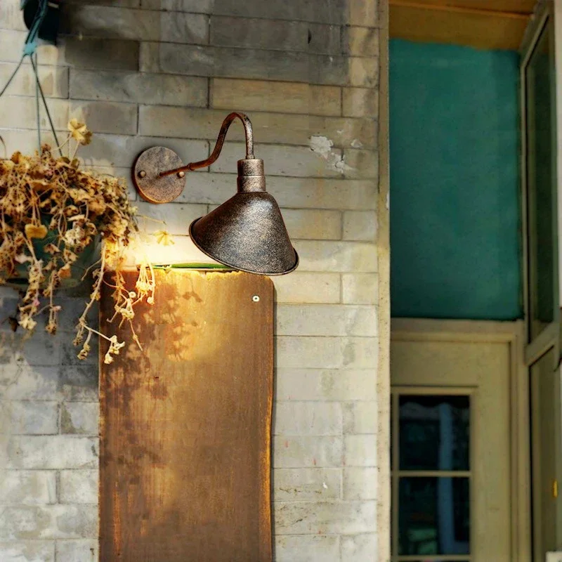 American Industrial Wall Lamp Porch Lamp Outdoor Courtyard Garden Antique Copper Wall Light Stair Bedside Bedroom Lighting led wall lamp wall sconces light wall lamp