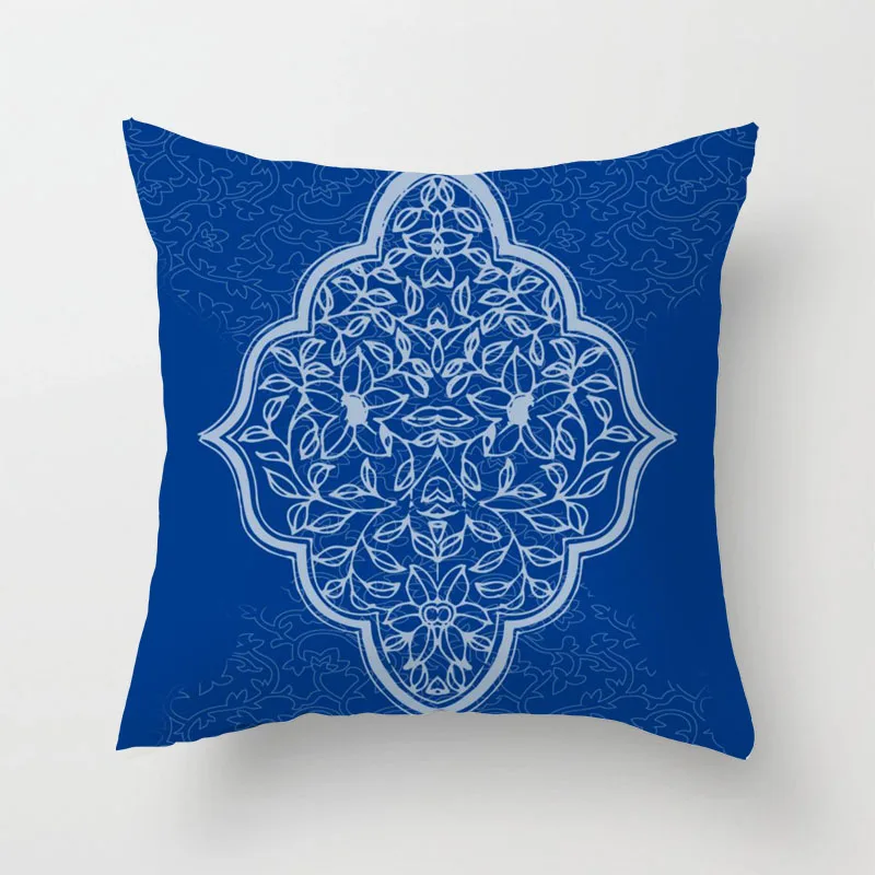 

Blue and white porcelain Art NORDIC MINIMALIST Throw Pillow Case Sofa Cushion Cover Home Decor (45cm x 45cm)