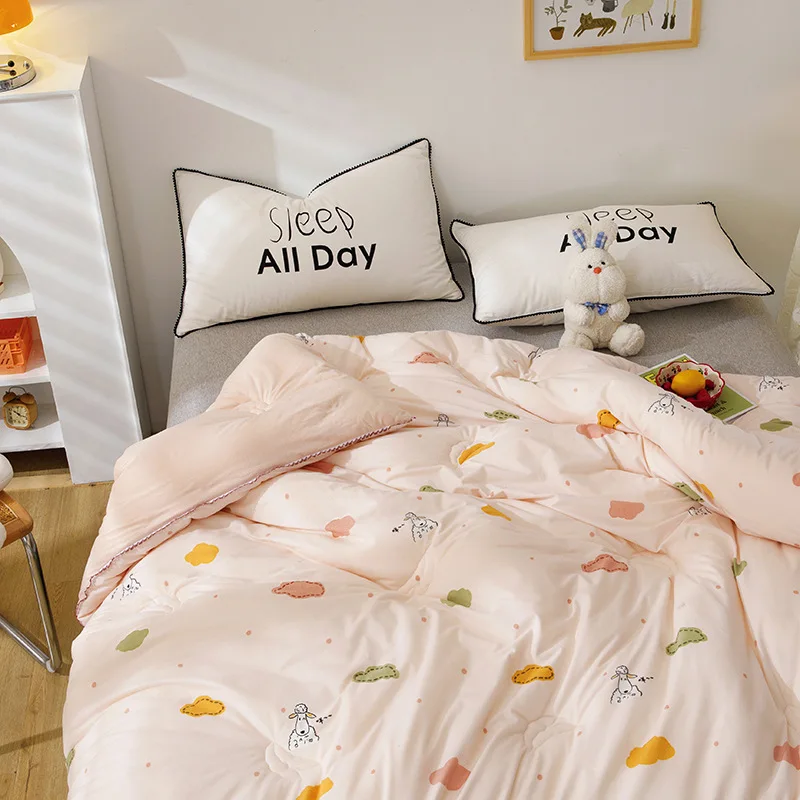 

Children Cartoon Soft Comfortable Quilt Student Breathable Warm Spring Autumn Quilt Core Soybean Fiber Bedding