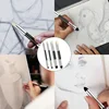4pcs 4-Pack Dual-Headed Sketch Pens: Round Foam, Sponge, and Felt Tips for Artists, Reusable & Washable Drawing Tools 4