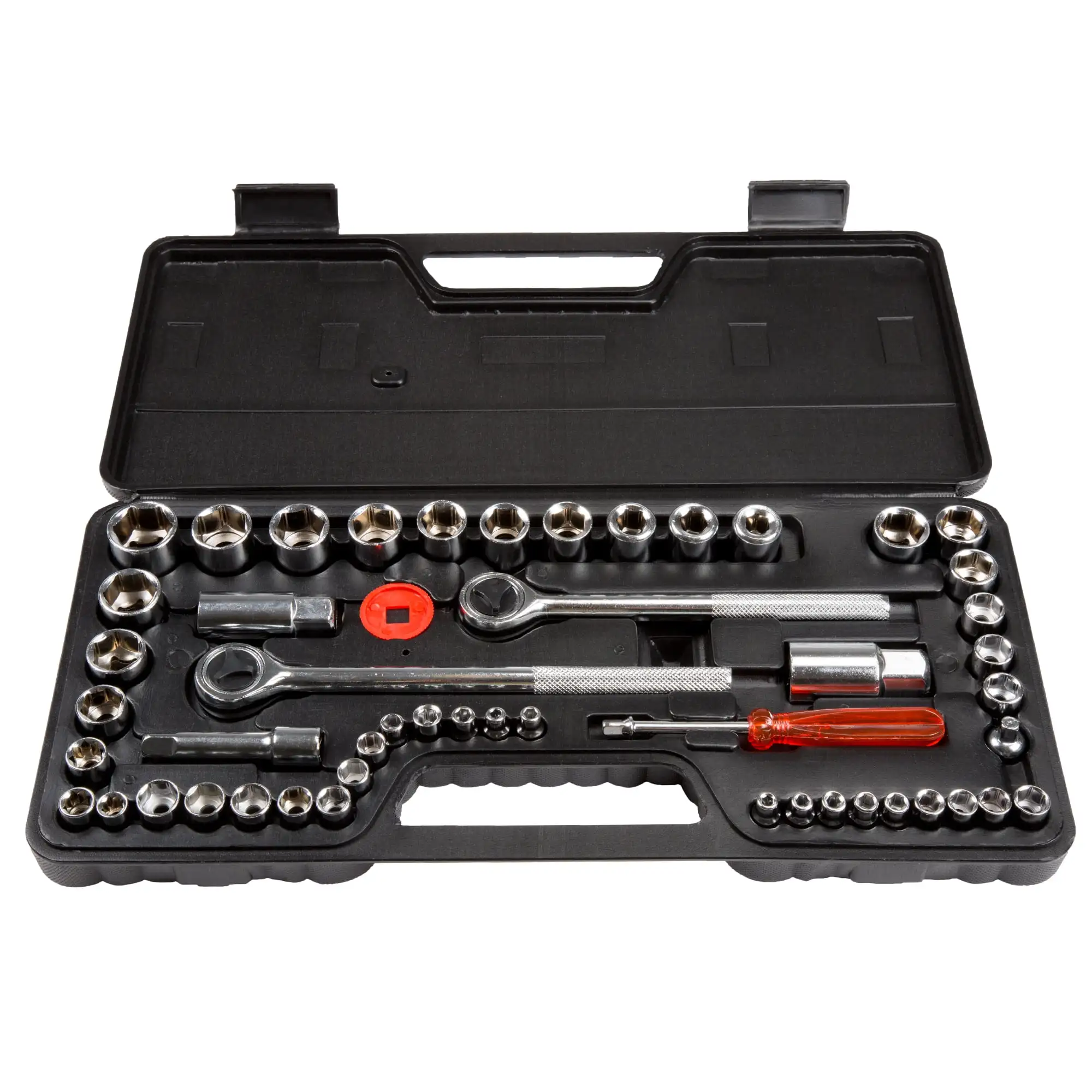 

Stalwart 52-Piece 1/4, 3/8 and 1/2 Drive Metric and SAE Socket Set, W550057