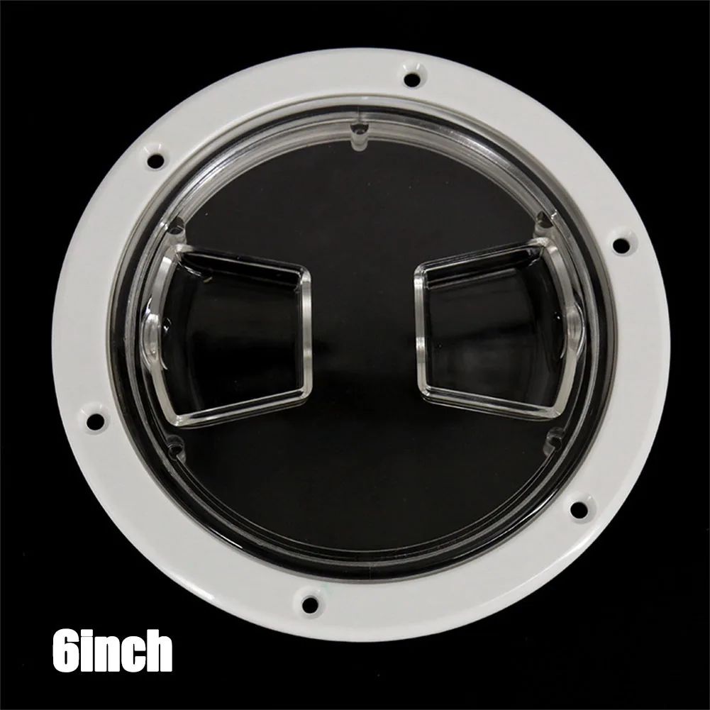 

Deck Plate Ship Hatch Cover 6 Inches Inspection Hatch Cover Marine Boat Quick Installation Top Lid Lock Deck Plate