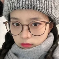 Dame à la mode fini myopie lunettes femmes cadre rond bleu lumière bloquant lunettes hommes unisexe rétro moins dioptrie lunettes 5