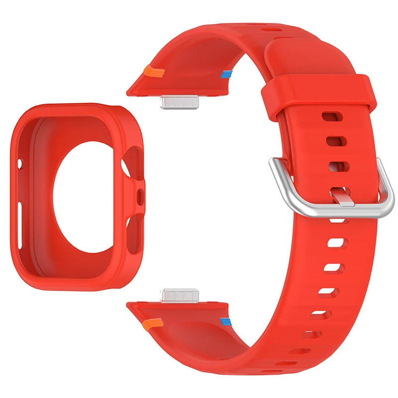 Protective Soft Case with Silicone Sports Strap for Smartwatch Fitness Bands