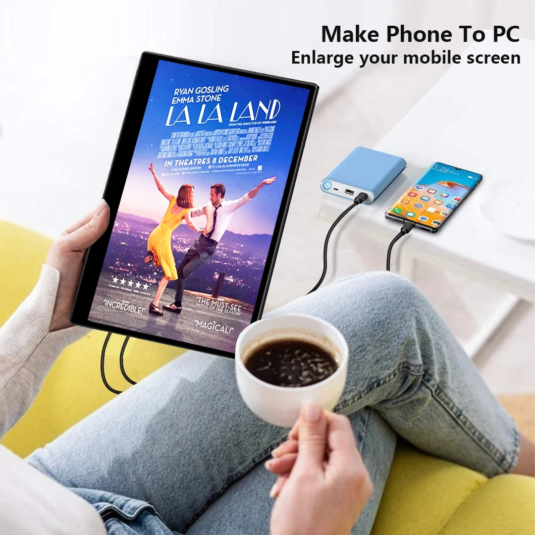 14 ġ 1080P FHD ޴ , ġũ, C Ÿ HDMI ̴ DP ȣȯ, ̹ , PC Xbox PS5 ġ ƮϿ