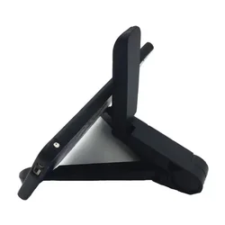 Portable Folding Triangular Stand - Compact and Easy - to - Carry Tablet and Phone Holder (Black)