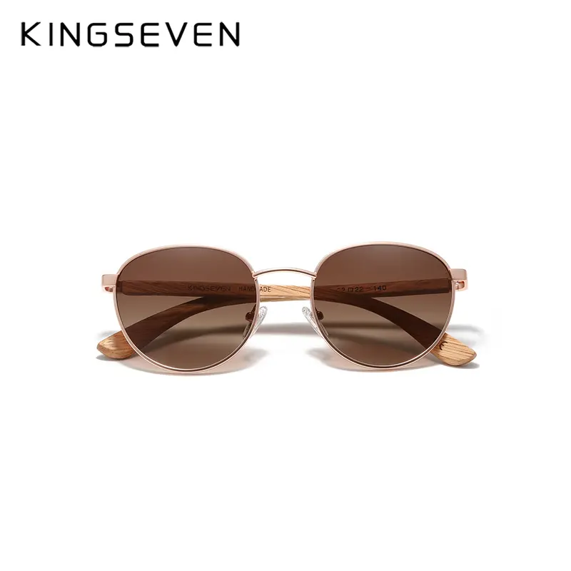 KINGSEVEN Sunglasses For Men UV400 Polarized Women’s  Eyeglass Frame Natural Wood Fashion Sun Glasses  Protection Eyewear - Image 4