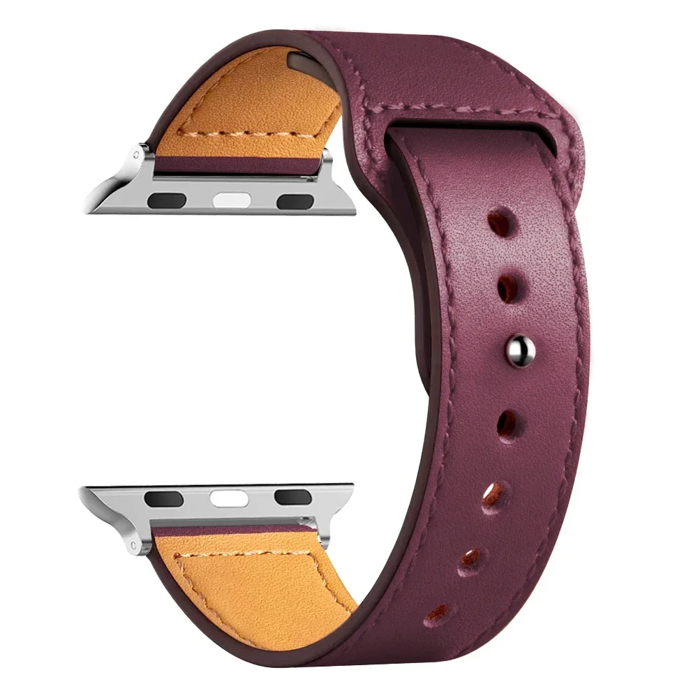 Premium Leather Strap for Apple Watch - Elegant Sport Loop Bracelet