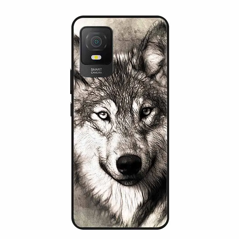 Cool Animal Black Silicone Soft Back Cover Case – Lion, Wolf, Tiger, Cat Design