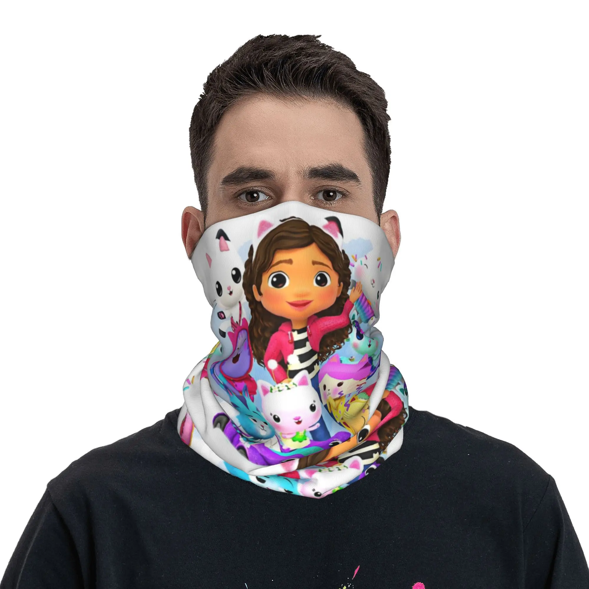 Funny G-Gabbys Dollhouse Bandana Neck Gaiter UV Protection Face Scarf Cover Men Women Headband Tube Balaclava