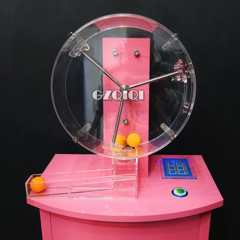 50 balls pink automatic bead shaker bingo lottery machine betting two-color ball