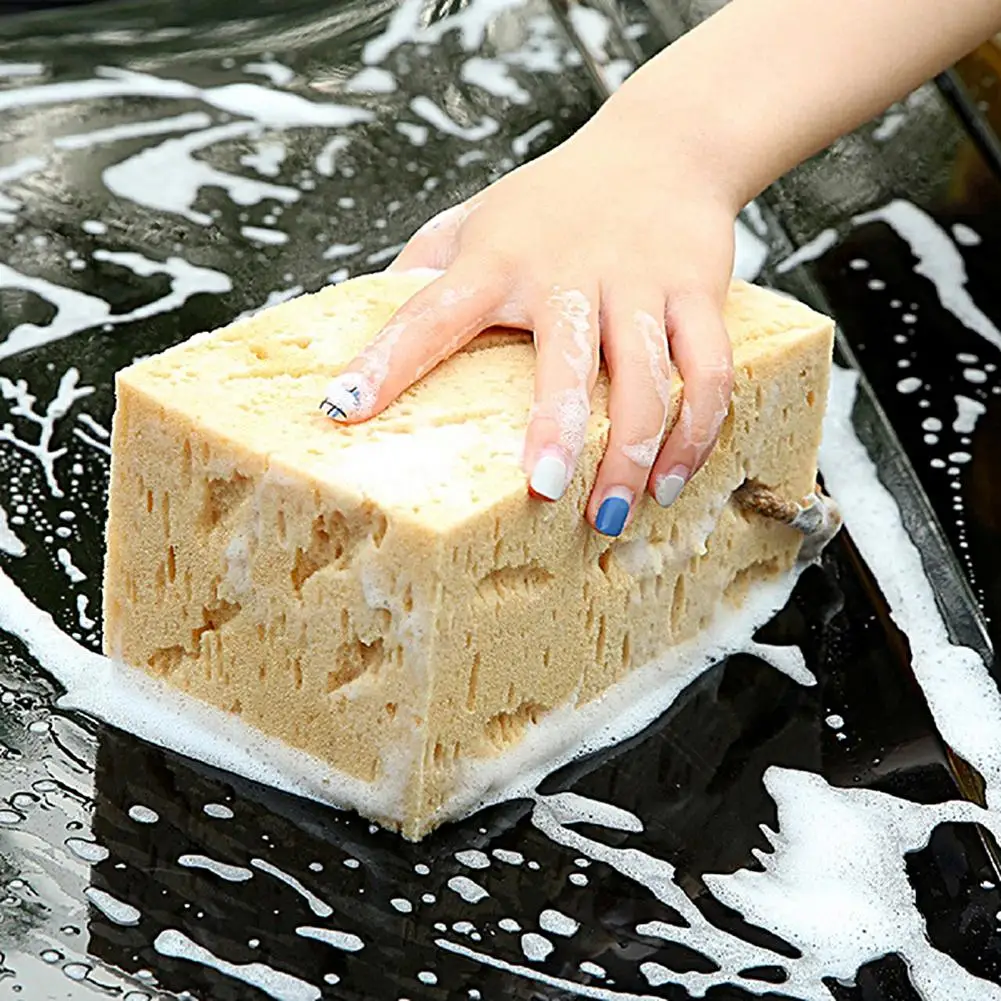Washing Sponge Strong Water Absorption Honeycomb Rectangle Car Cleaning Sponge Multipurpose Car Washing Home Cleaning