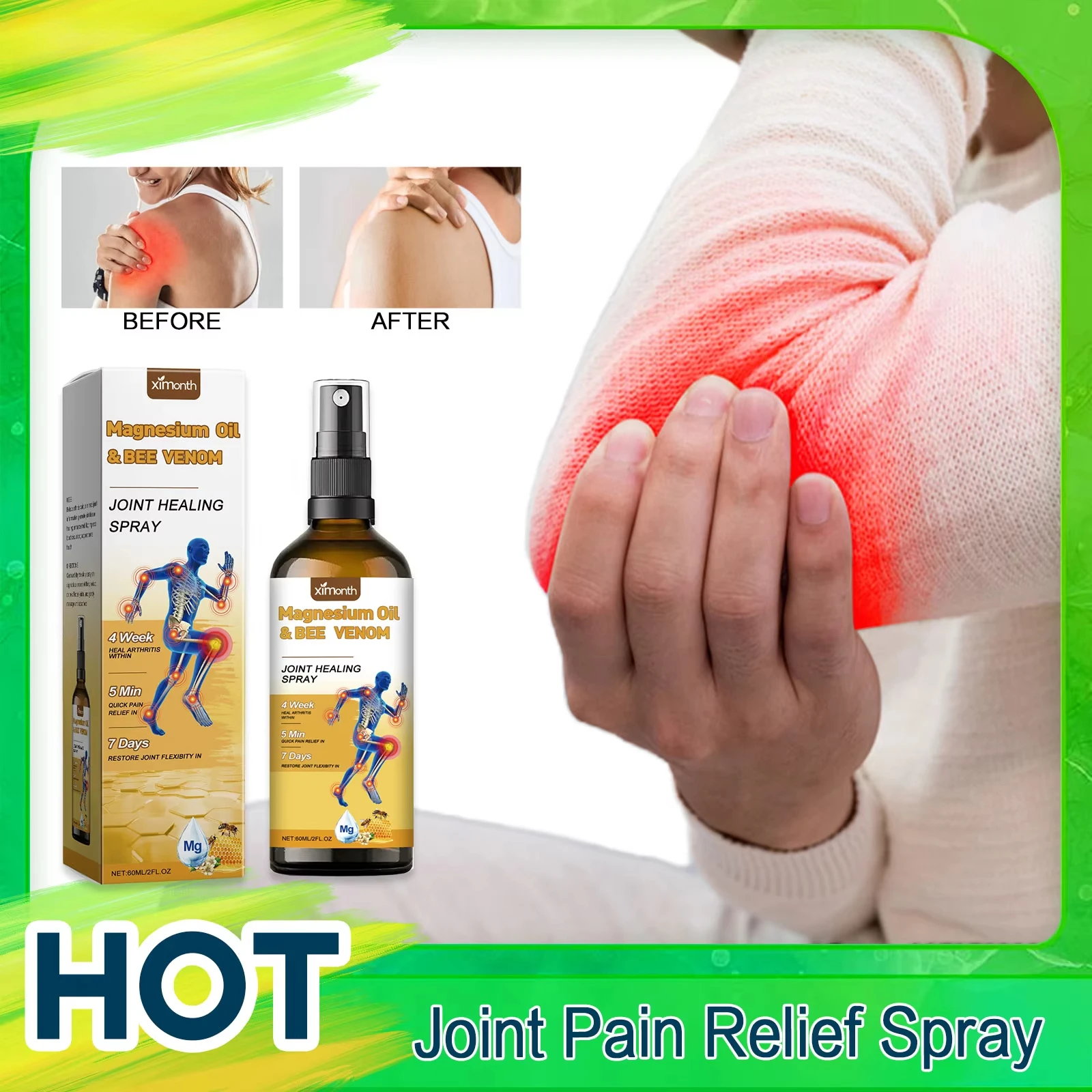 Meniscus Pain Relief Spray Rheumatoid Arthritis Analgesic Muscle Ache Massage Elbow Waist Knee Anti Inflammatory Cold Gel Spray