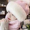 Plush Hat Women S Scarf Mask Integrated Ear Protection And Headband Cap 4