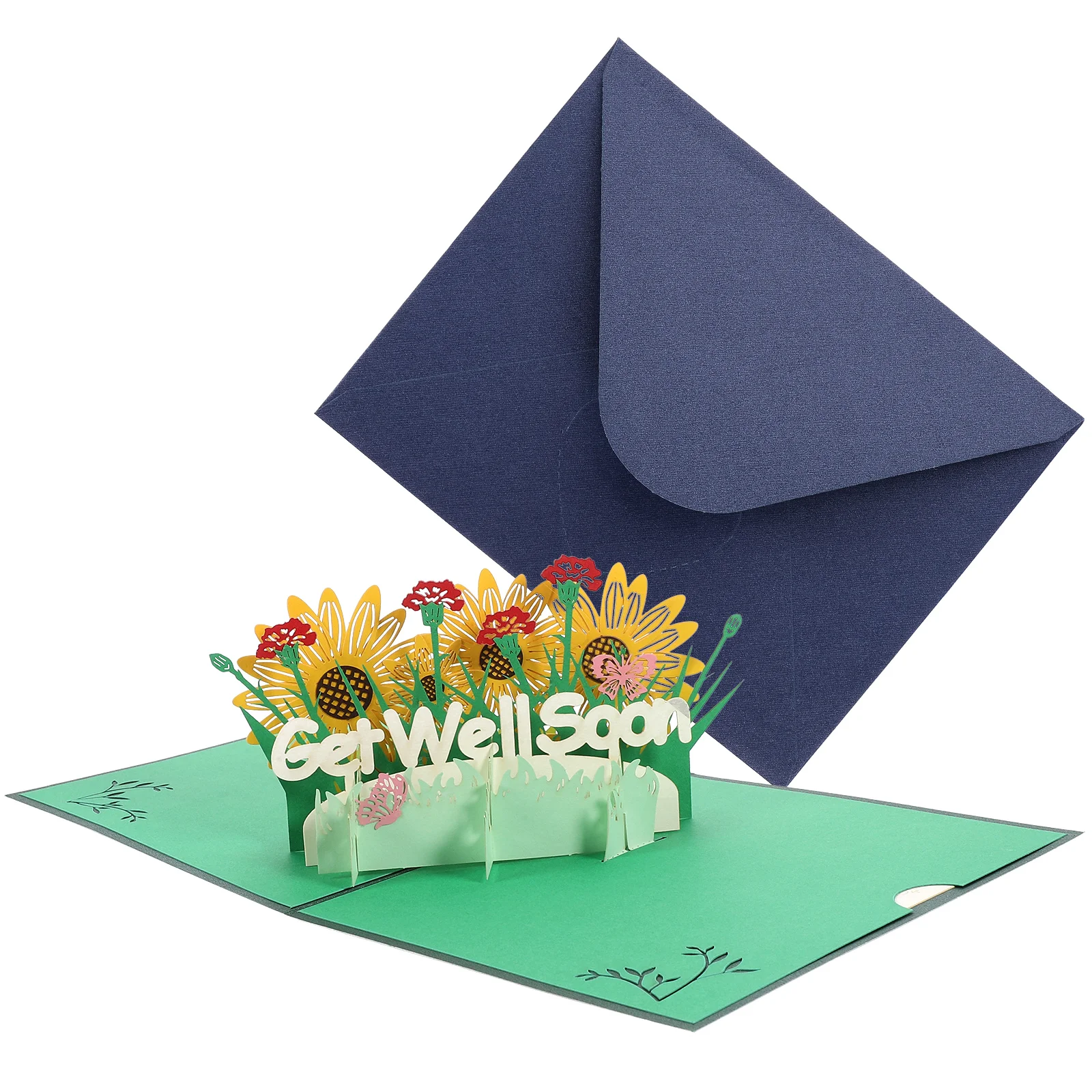 Three Dimensional Get Well Soon 3D Greeting Cards Paper Gift Cards Blessing Decorative Business