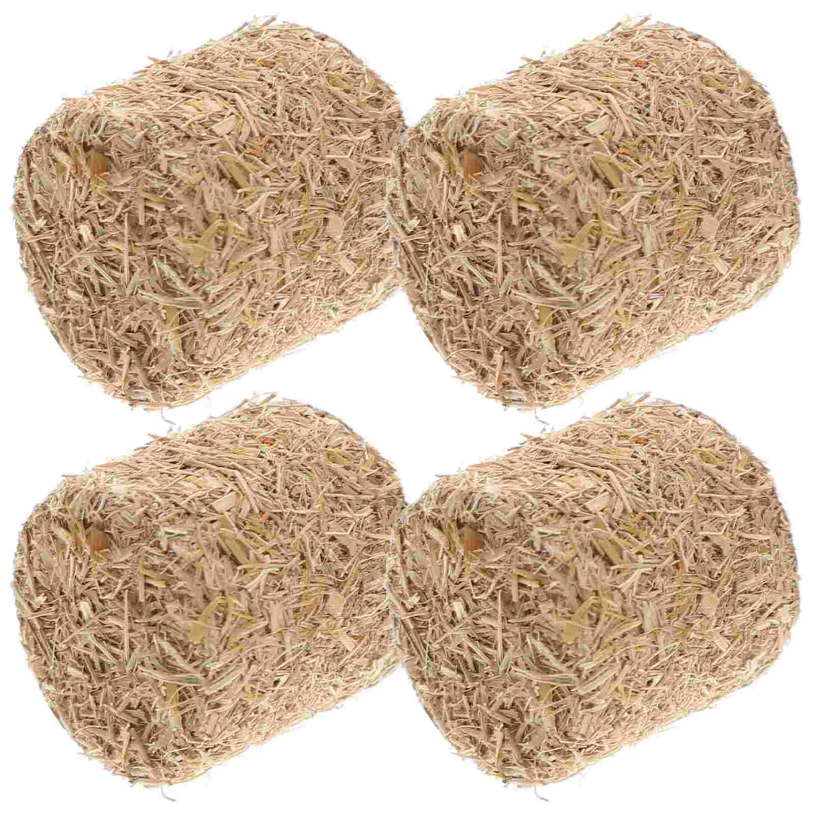 

4/8/12pcs Mini Hay Bales Rustic Miniature Farm Haystack Stackable Fake Hay Blocks Dollhouse Decoration