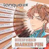 Languo 9pcs/box Soft Brush Acrylic Marker Pen Set，DIY Hand Drawn,Paint Art Markers pens,Student Graffiti Acrylic Paint Pens,M720 2