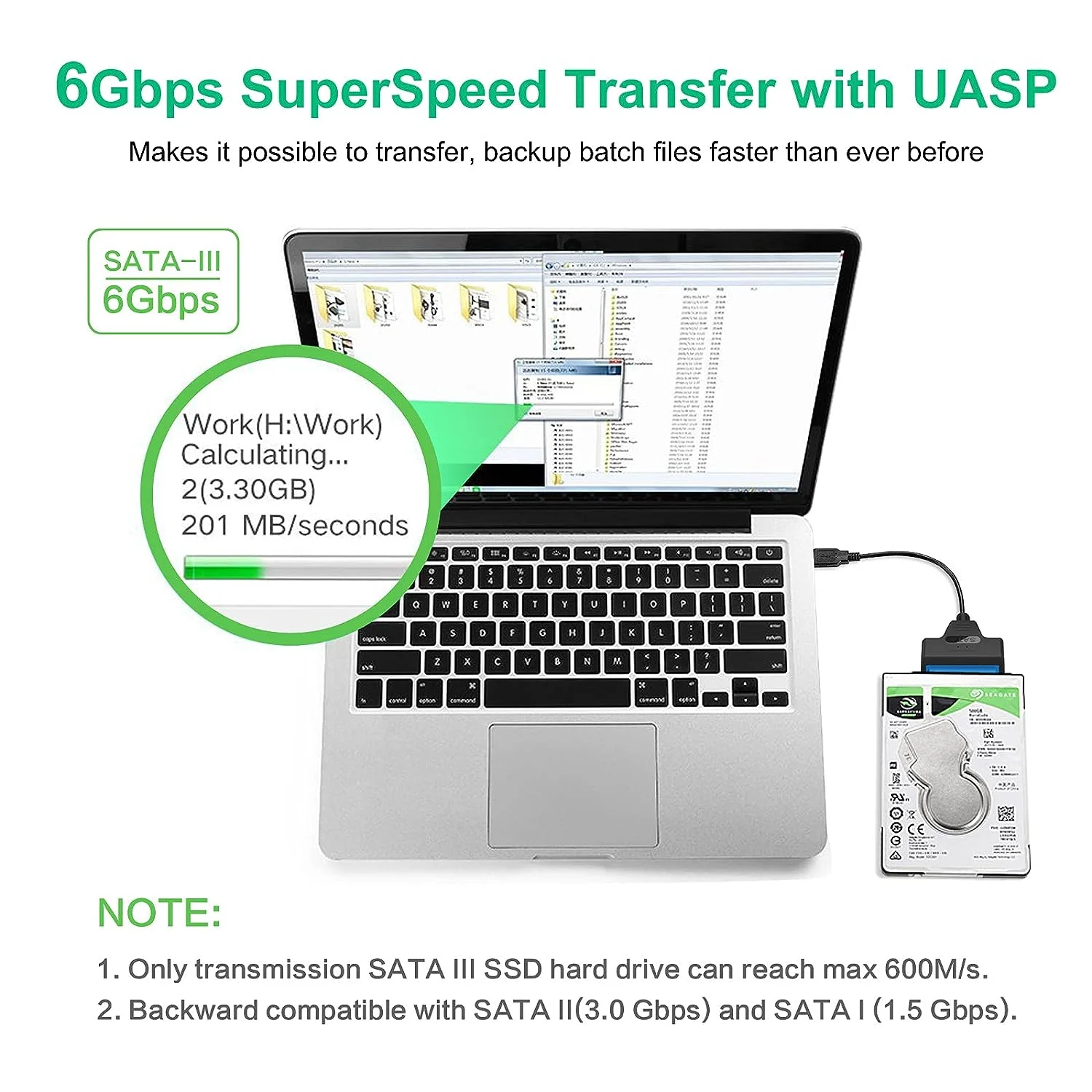 Adaptador Externo de Alta Velocidade 22cm 35cm 50cm Usb 2.5 3.0 do Disco Rígido do Leitor 2.0 Hdd Ssd do Cabo de Usb Sata para Opcional - Imagem 3