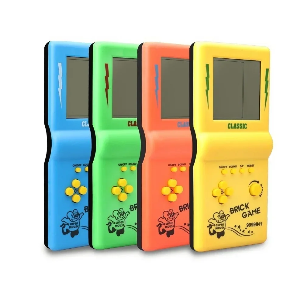 4 Colors Classic Elderly Childhood Gift Mini Portable Game Console BRICK GAME Handheld Players Nostalgic Educational_voghion.com