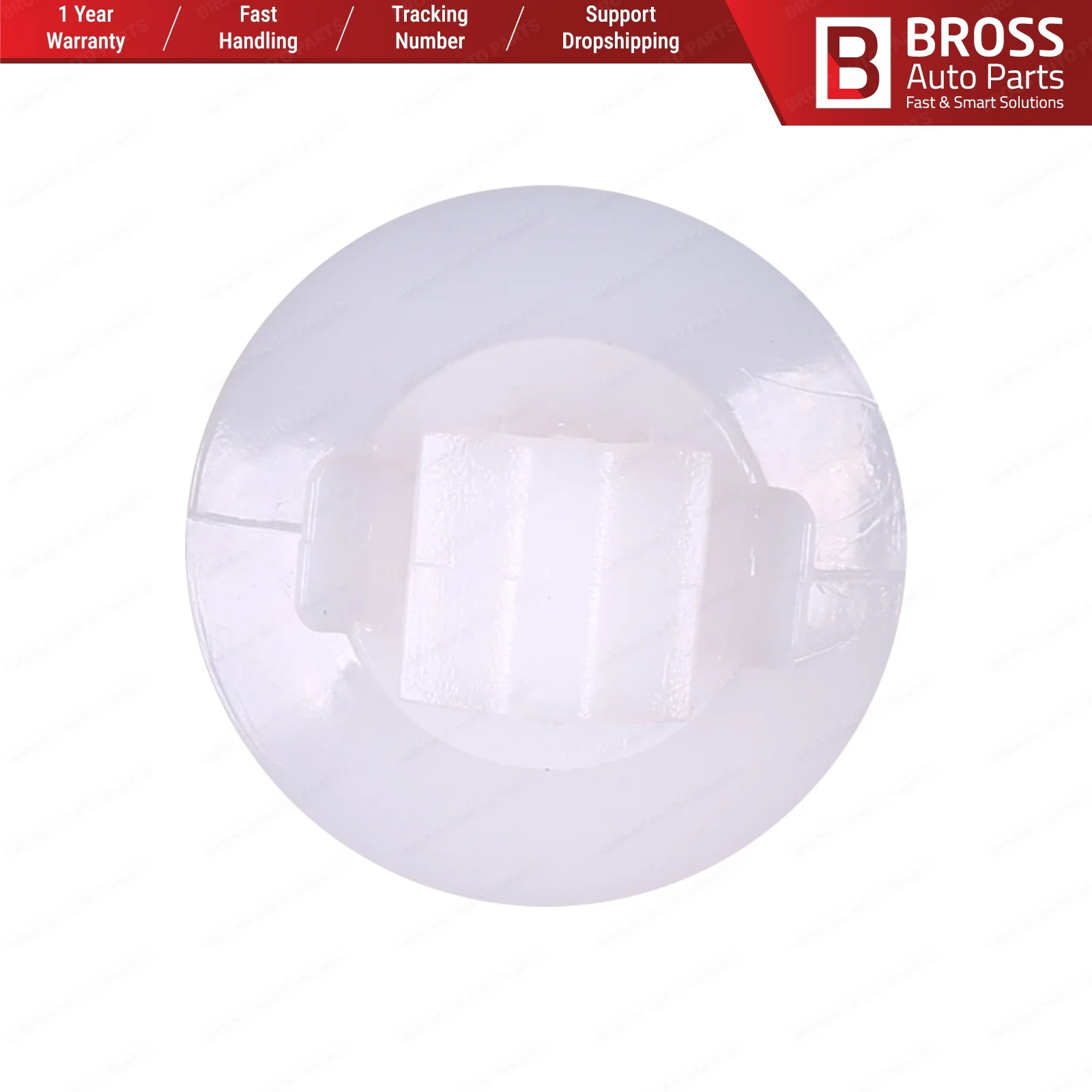 

Bross Auto Parts BCF2059 10 Pieces Side Moulding Clip, White for Citroen : 8565.48, Fiat: 9408565488