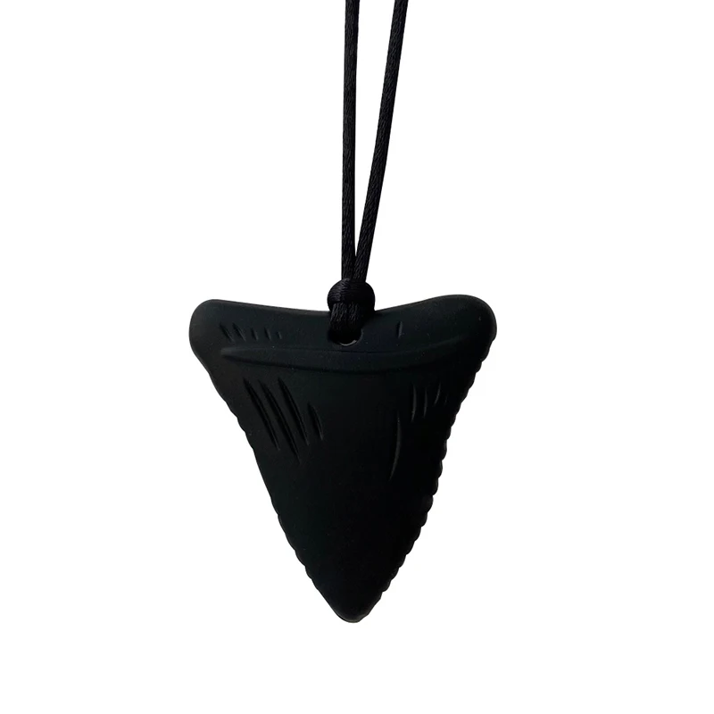 Sensory Chew Necklace Brick Chewy Kids Silicone Triangle Fangs Toys Silicone Teether for Children with Autism