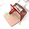 Women Long Wallets 2021 Fashion Design Embroidery Daisy Card Holder Large-Capacity PU Coin Purse Simple Zipper Money Bag Wallets 6
