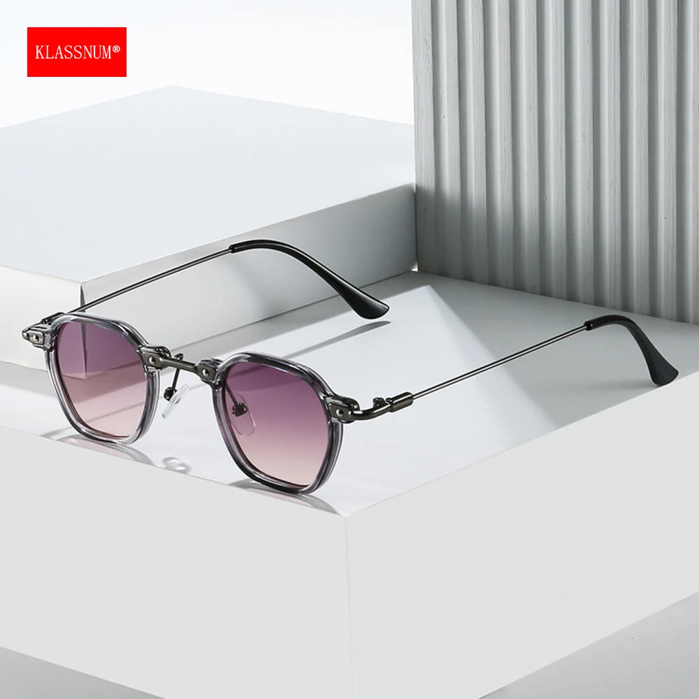 Occhiali Unisex Uv400 Occhiali Da Sole Polarizzati Vintage Montatura Mezzo Telaio - Foto 3