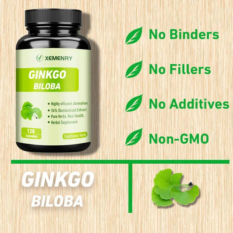 Ginkgo Biloba Capsules Improves Concentration Memory Learning Promotes Brain Health Clarity ginkgo biloba supplement