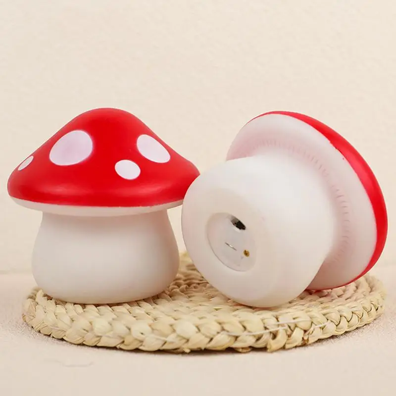 Vintage Mushroom Night Lights Energy-Saving Wake Up Night Light Colorful Bedroom Bedside Flower Mushroom Retro Table Night