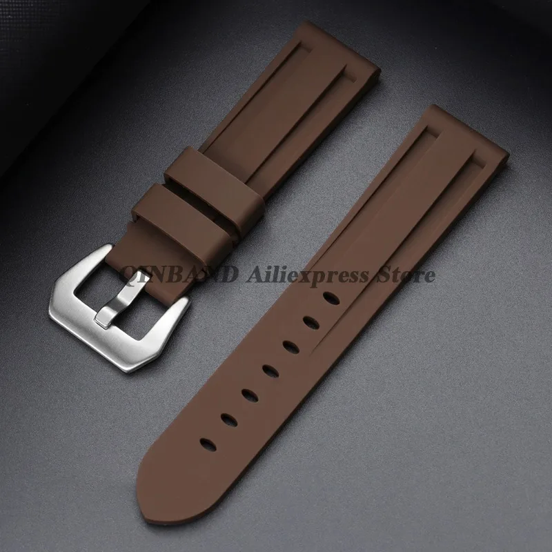 Camouflage Blue-Black-Grey Soft Silicone Watchband Replacement Strap