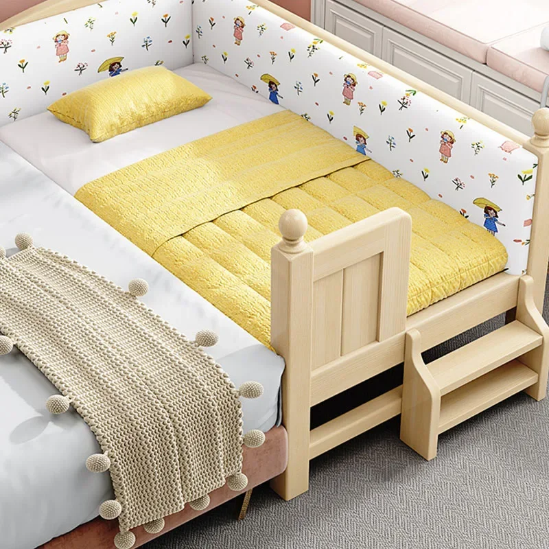 

Near Sleeping Kids Bed Single Safety Play Floor Children Beds Toddler Wood Letto Per Bambini Kids Bed Decoration Accessories