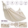 150*190CM Camping Hammock Canvas Hanging Bed Without Stick White Double Chair Swing Sleeping Bed for Travel Rollover Prevention 2
