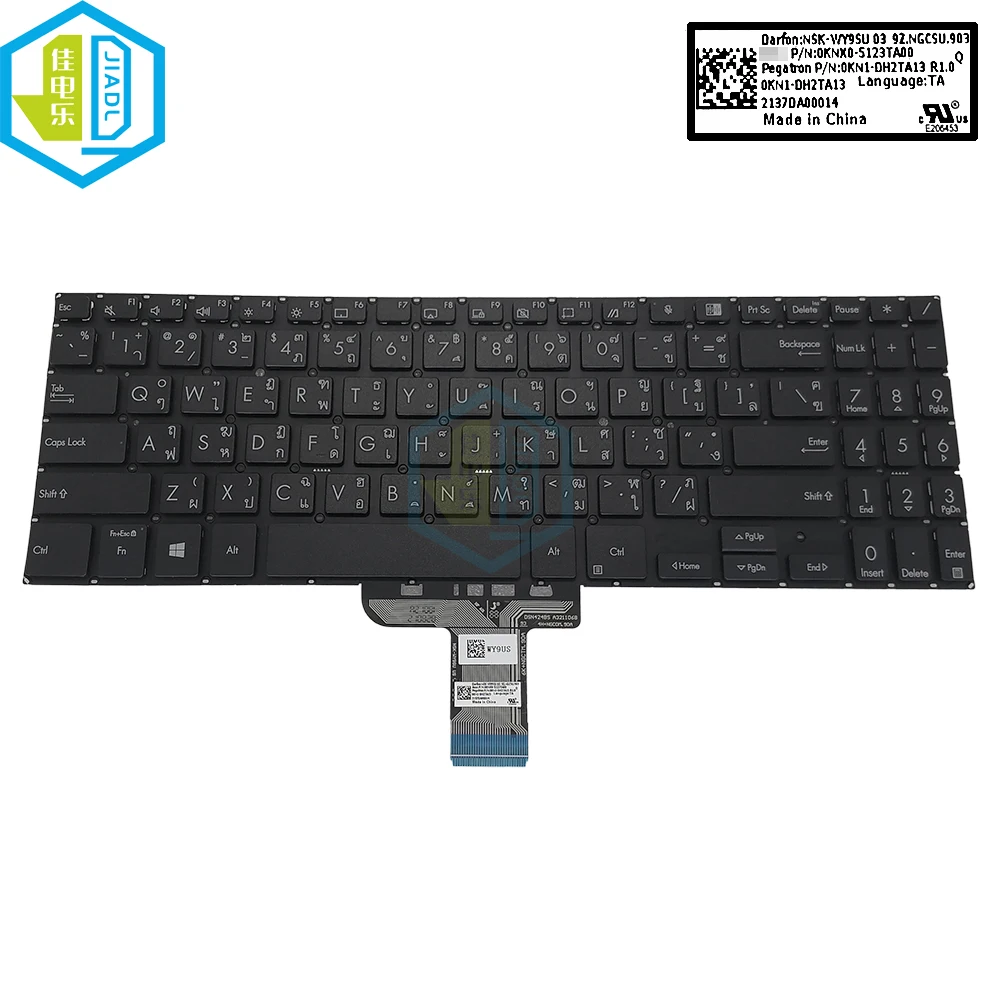 Thai Teclado do Portátil para Asus Expertbook b1 B1500 B1500cea Tailândia Russo Notebook Substituição Teclados S123ru00 S123ta00 ru - Imagem 5