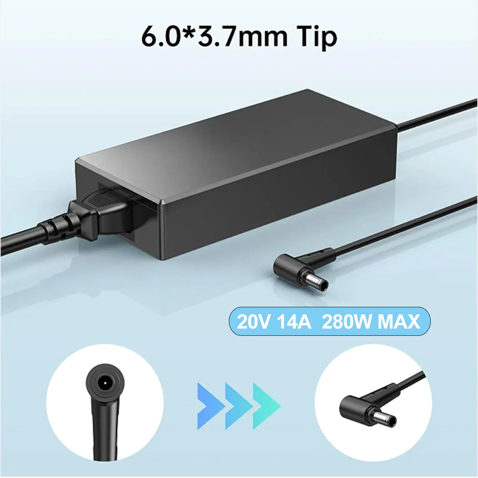 Caricabatterie Adattatore Ca Per Laptop 20V 14A Per Asus Adp-280Bb B Rog Zephyrus S Gx531Gw Duo Gx703 15 Gx551Qm M16 Gu603Zm G16 Gu603Vv G531