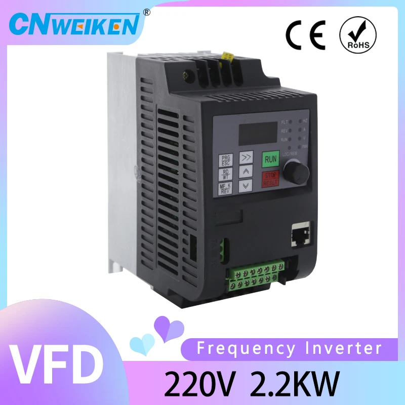 Inversor de Controle de Velocidade Cnc Spindle Controle de Velocidade do Motor Freqüência Variável Vfd Saída Trifásica 0400hz 220v 380v 2.2kw