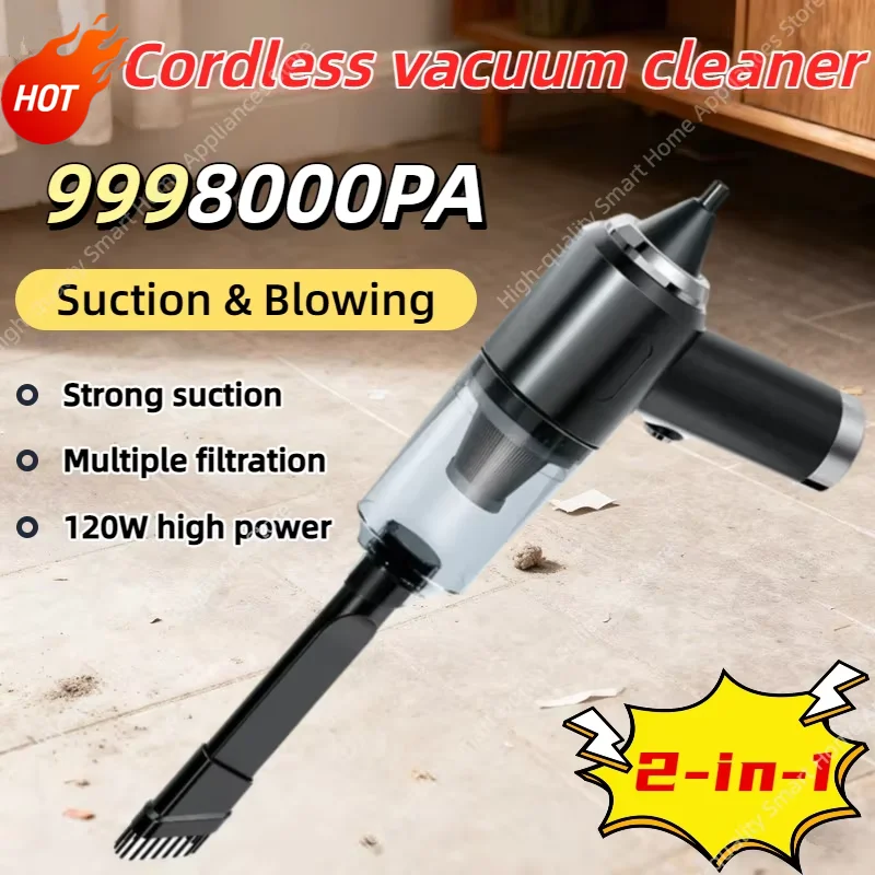 9980000PA Cordless Vacuum Cleaner 2-in-1 Blowing Suction Multiple Filtering Integrated Handheld Household Dust Collector 2026 1