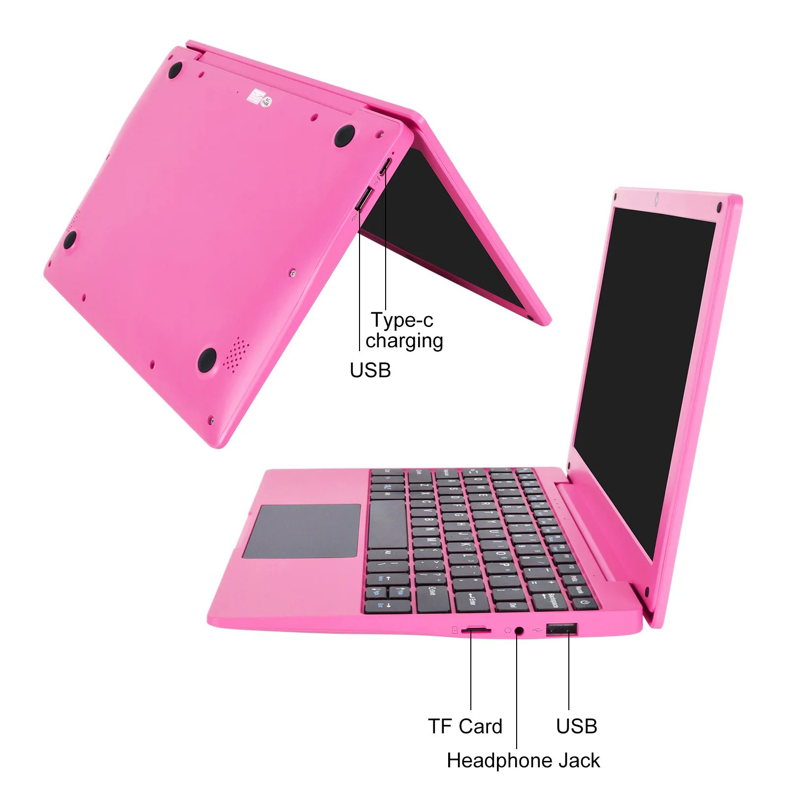 2024 Latest 10.3 Android System 12 Quad Core Ultra thin tablet Laptop 2GB/62GB Netbook A133 CPU Computer Wi-Fi USB 4
