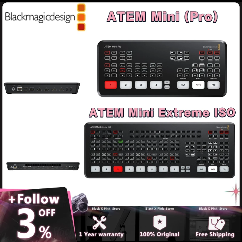 Blackmagic-Design-ATEM-Mini-Pro-ATEM-Extreme-ISO-SDI-Pro-ISO-Studio-HD8 ...
