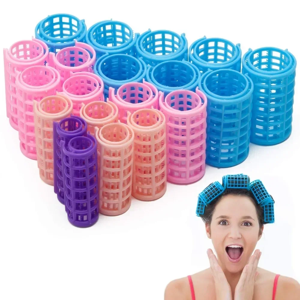 6/8/10/12/14Pcs Heatless Hair Curler No Heat Hair Rollers Plastic Lazy Curls Root Perm Rods Bangs Curling Rod Styling Tools