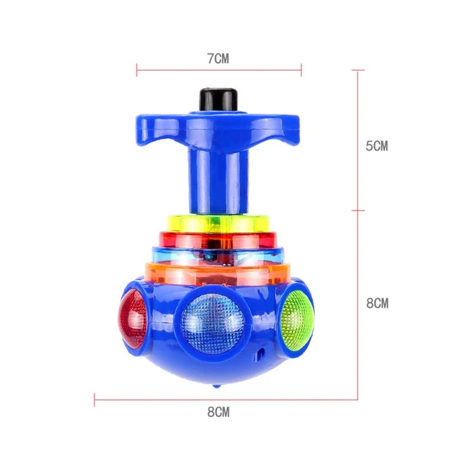 New Spinning Top Flash Luminous Spinning Tops Toy Colorful Top Ejection Toy Flashing Led Gyroscope Children Classic Toys 6