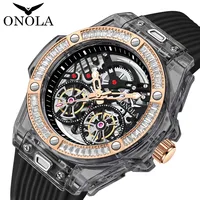 Fashion Diamond Fully Automatic Men's Watch ONOLA High Quality Hollow Tape Men's and Women's Watch Clocks