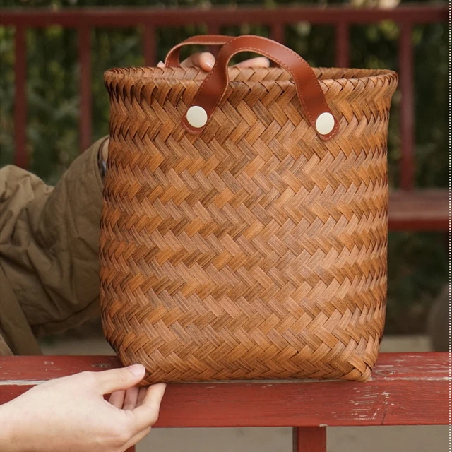 Kézzel Készített Utánzás Rattan Szövött Tároló Kosár Lundry Bath Kozmetikai Törülköző Tok Összecsukható Mosodai - Image 2