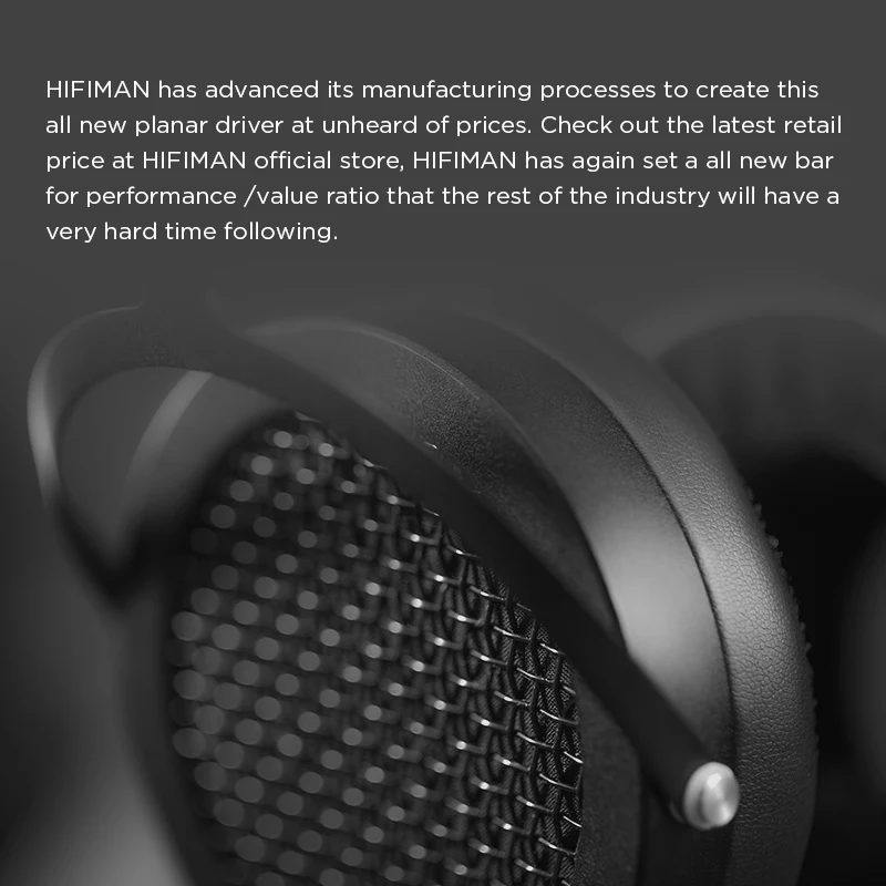 HIFIMAN SUNDARA Over-Ear Full-Size Planar Magnetic Headphones (Black) with High Fidelity Design Metal Casing 3