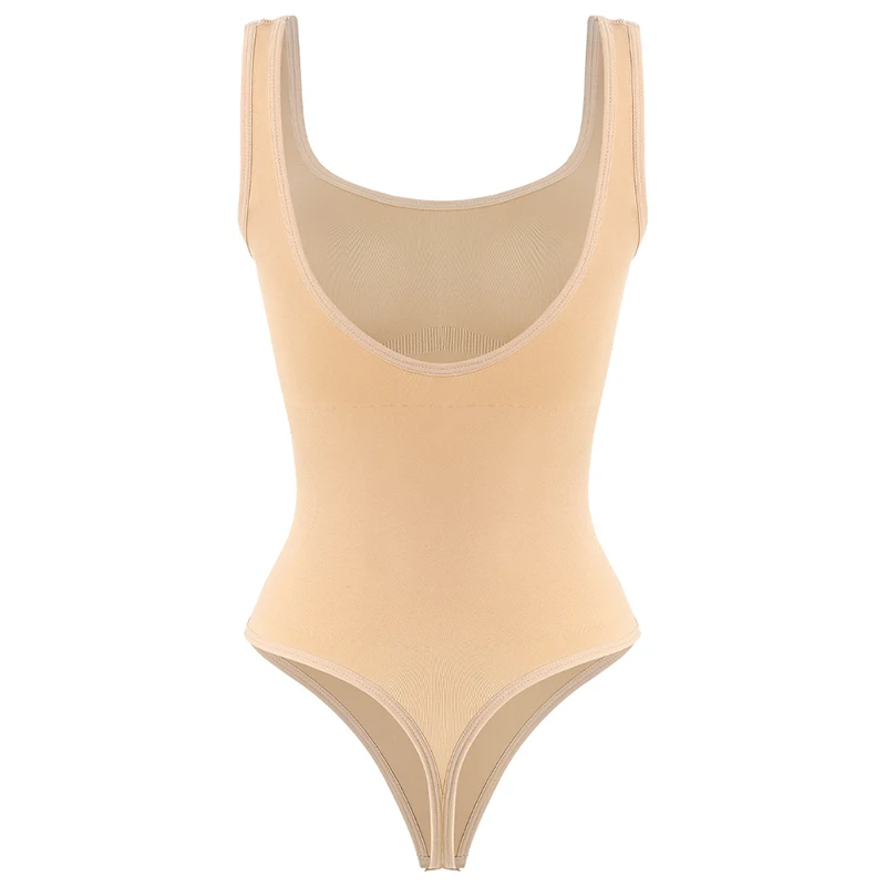 Description Picture 4 of itemSummer Women Waist Trainer Body Shaper Square Neck Tank Tops Seamless Tummy Control Shapewear with Thong Butt Lifter Bodysuits
