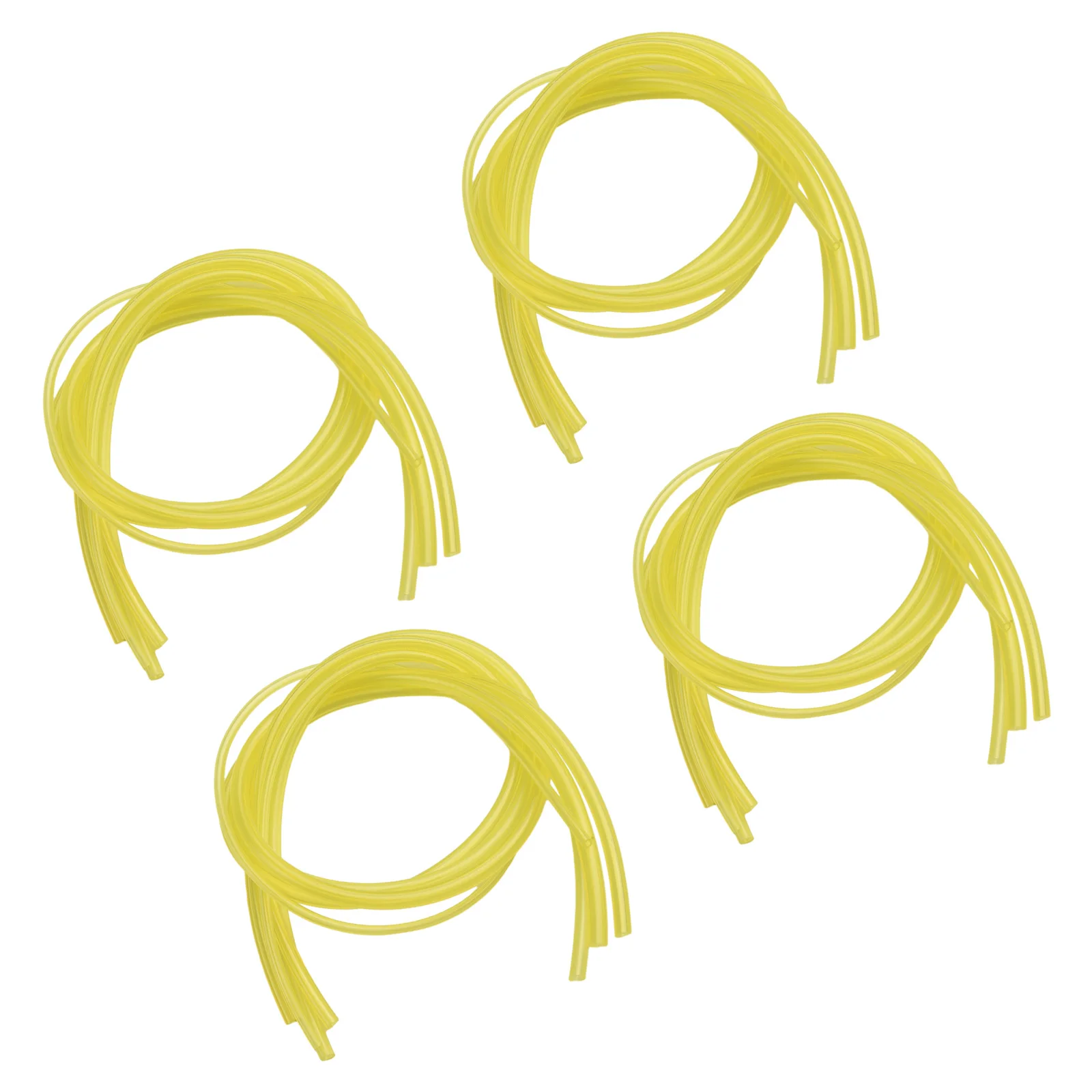 4pcs/set 4 Sizes Trimmer Chainsaw Blower Yellow Fuel Line Hose Gas Pipe Tubing Fuel Lines Tools Parts Accessories