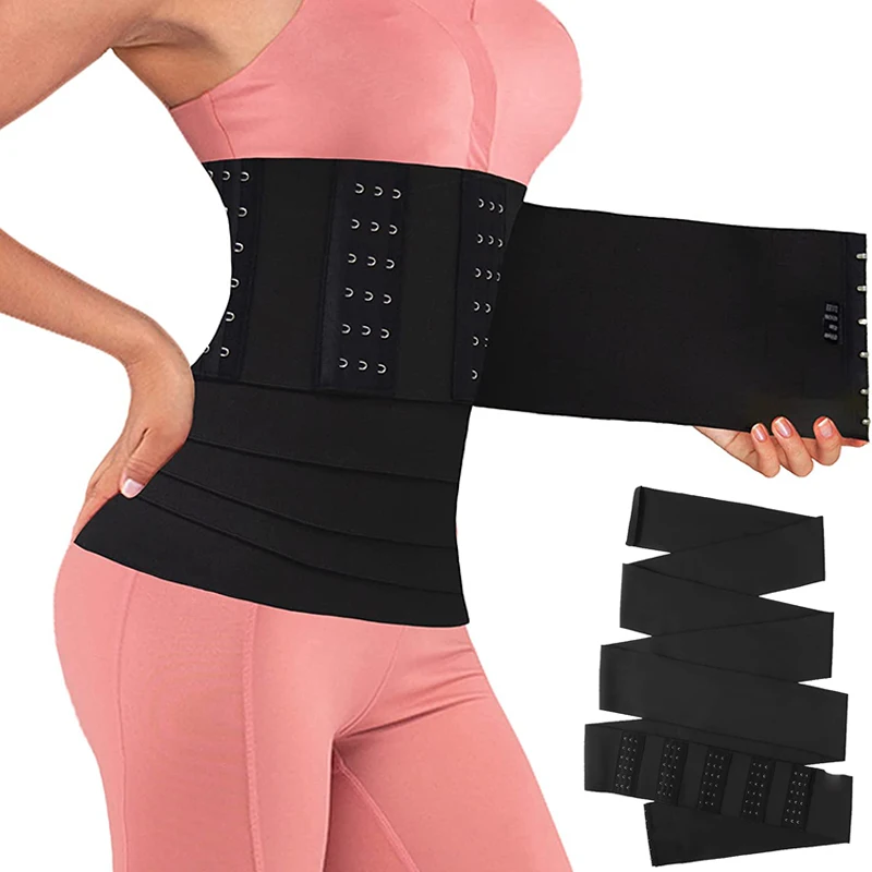 Buckle Bandage Wrap Adjustable Waist Trainer Tummy Slimming Belt Lumbar Support Corset Workout Belly Trimmer Sheath Shapewear