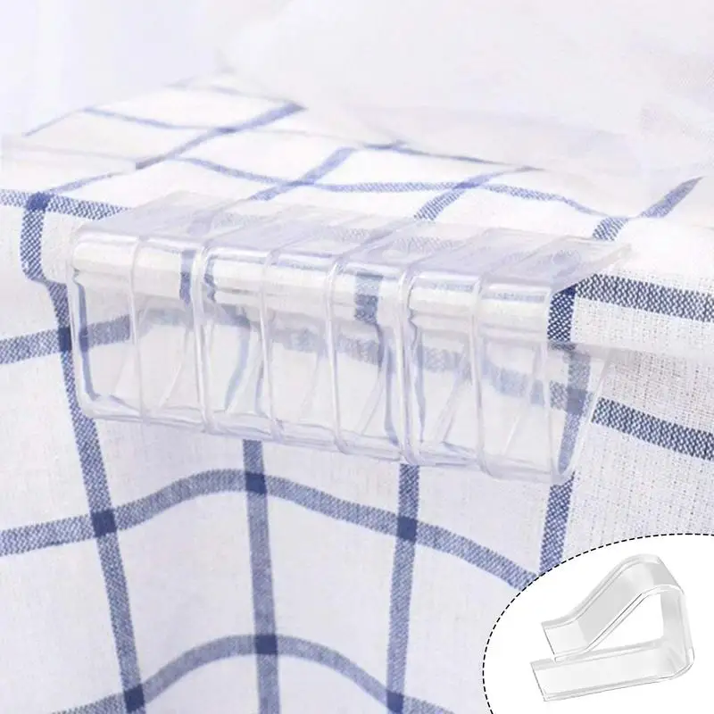 12pcs Tablecloth Clips Holders Transparent Holder Clips Windproof Table Cover Clamps For Restaurant Party Wedding Graduation 3