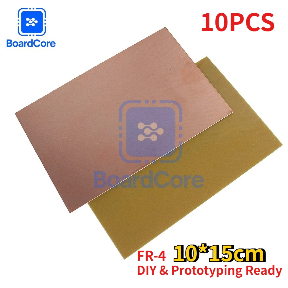 10PCS 10x15cm FR4 유리 섬유 PCB 보드 DIY 프로토타입 회로 프로젝트용 단면 구리 클래드 라미네이트 보드 키트